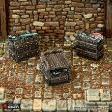 Load image into Gallery viewer, Fishermans Scatter - Cities of Ramshackle and Ruin - Printable Scenery - Terrain, Wargaming, D&amp;D, DnD 28mm 32mm 40mm 54mm