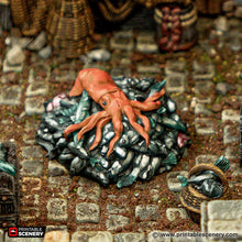 Load image into Gallery viewer, Fishermans Scatter - Cities of Ramshackle and Ruin - Printable Scenery - Terrain, Wargaming, D&amp;D, DnD 28mm 32mm 40mm 54mm