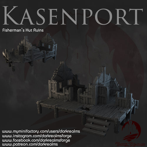 Fisherman's Hut Ruins - Kasenport  - Dark Realms Terrain Wargaming D&D DnD