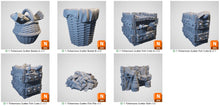 Load image into Gallery viewer, Fishermans Scatter - Cities of Ramshackle and Ruin - Printable Scenery - Terrain, Wargaming, D&amp;D, DnD 28mm 32mm 40mm 54mm