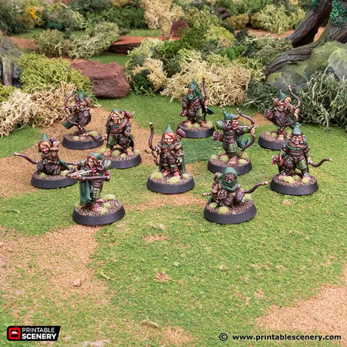 Forest Rangers - Rise of the Halflings - Printable Scenery - Terrain, Wargaming, D&D, DnD 28mm 32mm 40mm 54mm