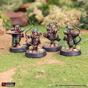 Forest Rangers - Rise of the Halflings - Printable Scenery - Terrain, Wargaming, D&D, DnD 28mm 32mm 40mm 54mm