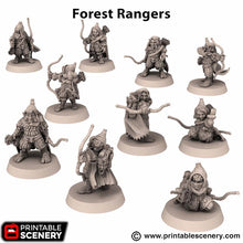 Load image into Gallery viewer, Forest Rangers - Rise of the Halflings - Printable Scenery - Terrain, Wargaming, D&amp;D, DnD 28mm 32mm 40mm 54mm