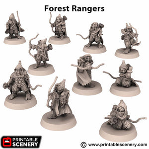 Forest Rangers - Rise of the Halflings - Printable Scenery - Terrain, Wargaming, D&D, DnD 28mm 32mm 40mm 54mm