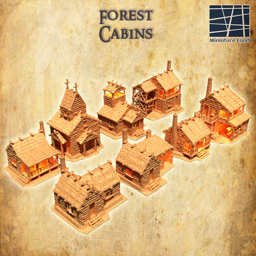 Forest Cabins - Miniatureland Terrain Wargaming D&D DnD