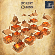 Load image into Gallery viewer, Forest Cabins - Miniatureland Terrain Wargaming D&amp;D DnD