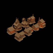 Load image into Gallery viewer, Forest Cabins - Miniatureland Terrain Wargaming D&amp;D DnD