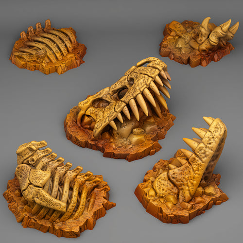 Fossilized T-Rex - Print Your Monsters - Wargaming D&D DnD