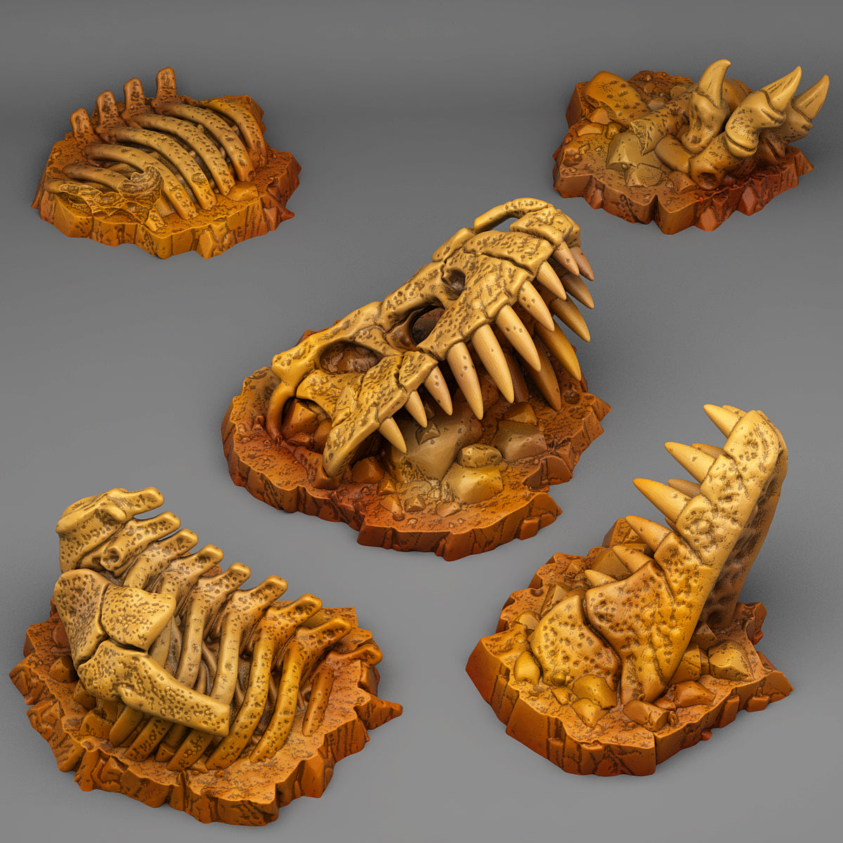 Fossilized T-Rex - Print Your Monsters - Wargaming D&D DnD
