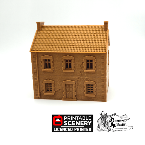 French Townhouse - Time Warp - Printable Scenery - Terrain, Wargaming, D&D, DnD