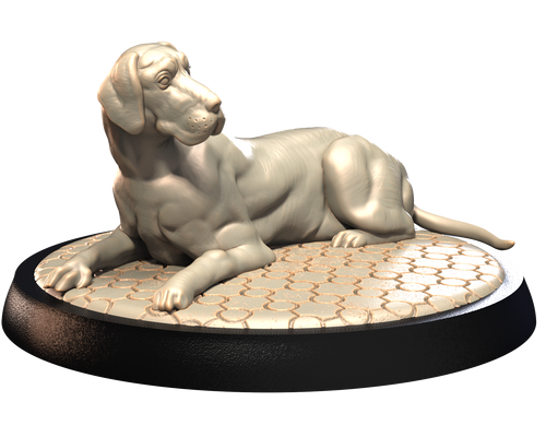 Great Dane - Dogs Vol 1 - 3D IP Studios - Terrain Wargaming D&D DnD 28mm 32mm 40mm 54mm 75mm 100mm 125mm