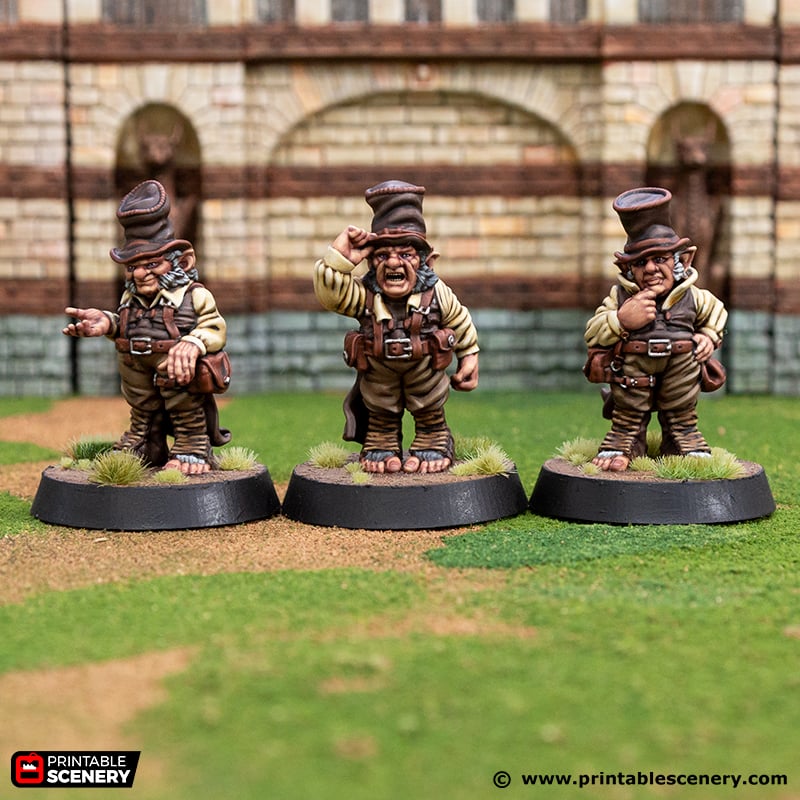 The Gaffers - Rise of the Halflings - Printable Scenery - Terrain, Wargaming, D&D, DnD 28mm 32mm 40mm 54mm