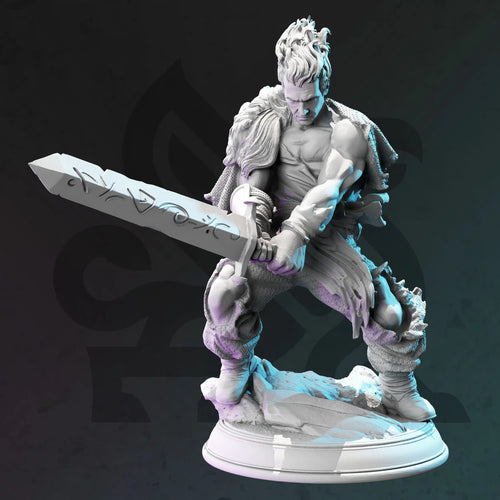 Captain Gaius Ragged Bloodhunter - Frozen Wastes - DM Stash - Wargaming D&D DnD, 28mm, 32mm, 40mm, 54mm, 75mm, 100mm, 125mm