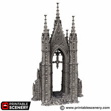 Load image into Gallery viewer, Gallows Gate - Darkness &amp; Desolation - Printable Scenery - SystemHEX Terrain D&amp;D DnD
