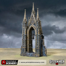 Load image into Gallery viewer, Gallows Gate - Darkness &amp; Desolation - Printable Scenery - SystemHEX Terrain D&amp;D DnD