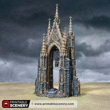 Load image into Gallery viewer, Gallows Gate - Darkness &amp; Desolation - Printable Scenery - SystemHEX Terrain D&amp;D DnD