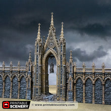 Load image into Gallery viewer, Gallows Gate - Darkness &amp; Desolation - Printable Scenery - SystemHEX Terrain D&amp;D DnD