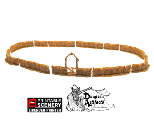 The Garden Fences - Hagglethorn Hollow Printable Scenery 15mm 20mm 28mm 32mm 37mm Terrain D&D DnD
