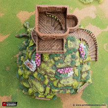 Load image into Gallery viewer, Gardeners Guildhall W/ Treehouse - Rise of the Halflings - Printable Scenery - Terrain, Wargaming, D&amp;D, DnD