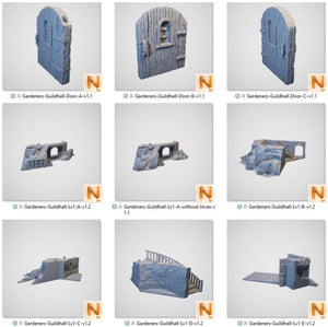Gardeners Guildhall - Rise of the Halflings - Printable Scenery - Terrain, Wargaming, D&D, DnD