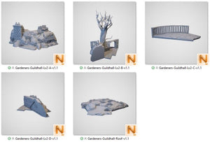 Gardeners Guildhall - Rise of the Halflings - Printable Scenery - Terrain, Wargaming, D&D, DnD