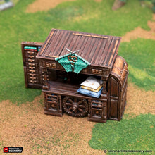 Load image into Gallery viewer, Garment Merchants Stand - Rise of the Halflings - Printable Scenery - Terrain, Wargaming, D&amp;D, DnD 28mm 32mm 40mm 54mm
