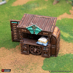 Garment Merchants Stand - Rise of the Halflings - Printable Scenery - Terrain, Wargaming, D&D, DnD 28mm 32mm 40mm 54mm