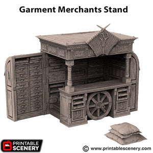 Garment Merchants Stand - Rise of the Halflings - Printable Scenery - Terrain, Wargaming, D&D, DnD 28mm 32mm 40mm 54mm