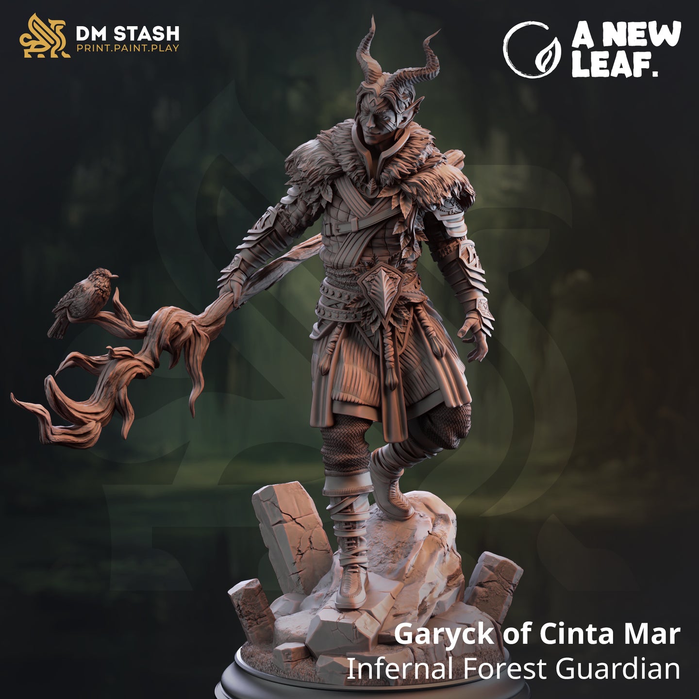 Garyck of Cinta Mar Infernal Forest Guardian - A New Leaf  - DM Stash - Wargaming D&D DnD, 28mm, 32mm, 40mm, 54mm, 75mm, 100mm, 125mm