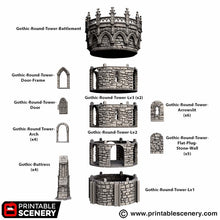 Load image into Gallery viewer, Gothic Gatehouse - Darkness &amp; Desolation - Printable Scenery - SystemHEX Terrain D&amp;D DnD