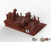 Load image into Gallery viewer, Ghoulberg Cemetery - The Dragon&#39;s Rest - Terrain Wargaming D&amp;D DnD 10mm 15mm 20mm 25mm 28mm 32mm