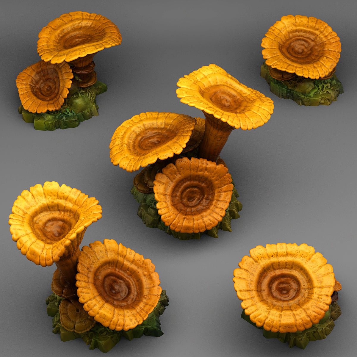 Giant Orange Mushrooms - Print Your Monsters - Wargaming D&D DnD