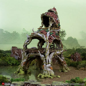Gloamwood Fort and Stairs - The Gloaming Swamps - Printable Scenery Terrain Wargaming D&D DnD 10mm 15mm 20mm 25mm 28mm 32mm 40mm 54mm