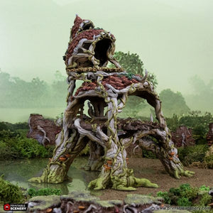 Gloamwood Fort and Stairs - The Gloaming Swamps - Printable Scenery Terrain Wargaming D&D DnD 10mm 15mm 20mm 25mm 28mm 32mm 40mm 54mm