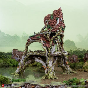 Gloamwood Fort and Stairs - The Gloaming Swamps - Printable Scenery Terrain Wargaming D&D DnD 10mm 15mm 20mm 25mm 28mm 32mm 40mm 54mm