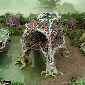 Gloamwood Fort and Stairs - The Gloaming Swamps - Printable Scenery Terrain Wargaming D&D DnD 10mm 15mm 20mm 25mm 28mm 32mm 40mm 54mm