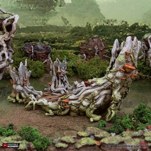 Gloamwood Fort and Stairs - The Gloaming Swamps - Printable Scenery Terrain Wargaming D&D DnD 10mm 15mm 20mm 25mm 28mm 32mm 40mm 54mm