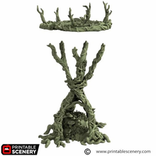 Load image into Gallery viewer, Gloamwood Tower - The Gloaming Swamps - Printable Scenery Terrain Wargaming D&amp;D DnD 10mm 15mm 20mm 25mm 28mm 32mm 40mm 54mm