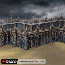 Load image into Gallery viewer, Gothic Angular Walls - Darkness &amp; Desolation - Printable Scenery - SystemHEX Terrain D&amp;D DnD