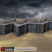 Load image into Gallery viewer, Gothic Angular Walls - Darkness &amp; Desolation - Printable Scenery - SystemHEX Terrain D&amp;D DnD