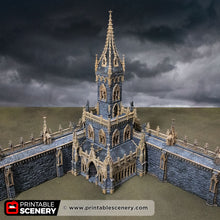 Load image into Gallery viewer, Gothic Cloister Tower - Darkness &amp; Desolation - Printable Scenery - SystemHEX Terrain D&amp;D DnD