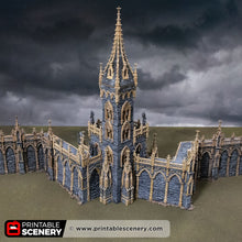 Load image into Gallery viewer, Gothic Cloister Tower - Darkness &amp; Desolation - Printable Scenery - SystemHEX Terrain D&amp;D DnD
