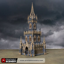 Load image into Gallery viewer, Gothic Cloister Tower - Darkness &amp; Desolation - Printable Scenery - SystemHEX Terrain D&amp;D DnD
