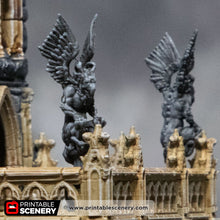 Load image into Gallery viewer, Gothic Cloister Tower - Darkness &amp; Desolation - Printable Scenery - SystemHEX Terrain D&amp;D DnD