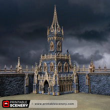 Load image into Gallery viewer, Gothic Cloister Tower - Darkness &amp; Desolation - Printable Scenery - SystemHEX Terrain D&amp;D DnD
