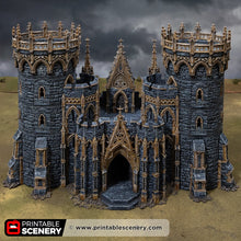 Load image into Gallery viewer, Gothic Gatehouse - Darkness &amp; Desolation - Printable Scenery - SystemHEX Terrain D&amp;D DnD