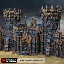 Load image into Gallery viewer, Gothic Gatehouse - Darkness &amp; Desolation - Printable Scenery - SystemHEX Terrain D&amp;D DnD