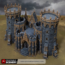 Load image into Gallery viewer, Gothic Gatehouse - Darkness &amp; Desolation - Printable Scenery - SystemHEX Terrain D&amp;D DnD
