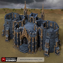 Load image into Gallery viewer, Gothic Gatehouse - Darkness &amp; Desolation - Printable Scenery - SystemHEX Terrain D&amp;D DnD