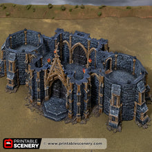 Load image into Gallery viewer, Gothic Gatehouse - Darkness &amp; Desolation - Printable Scenery - SystemHEX Terrain D&amp;D DnD